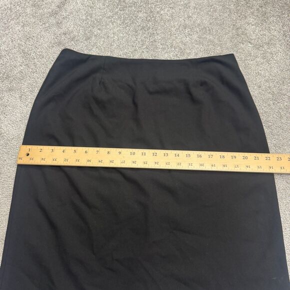 Neiman Marcus Exclusive Wool Pencil Straight Skirt Womens 16 Black Classic Work - Picture 10 of 12